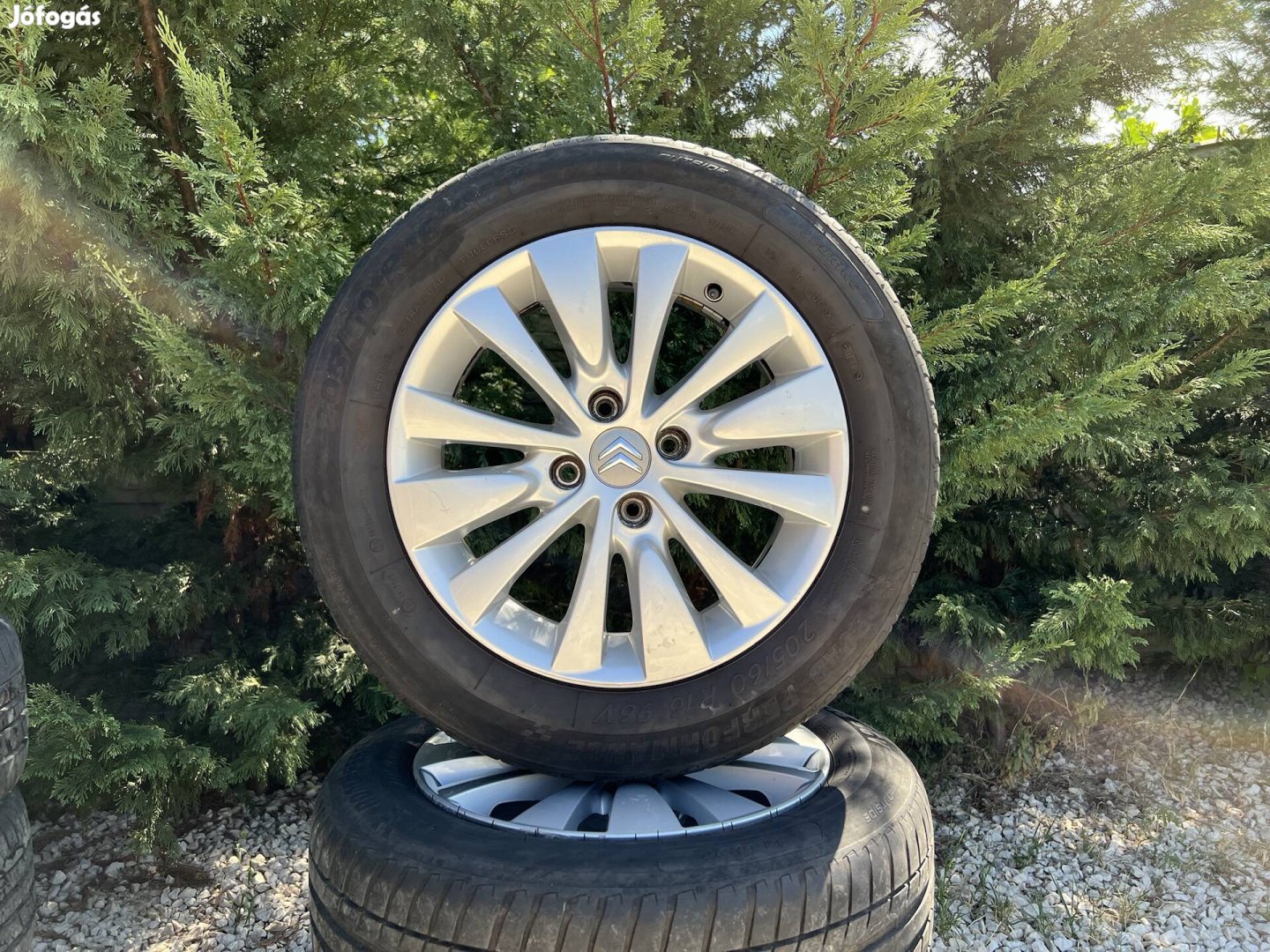 16" 4x108 gyári Citroen alufelni nyárigumikkal!
