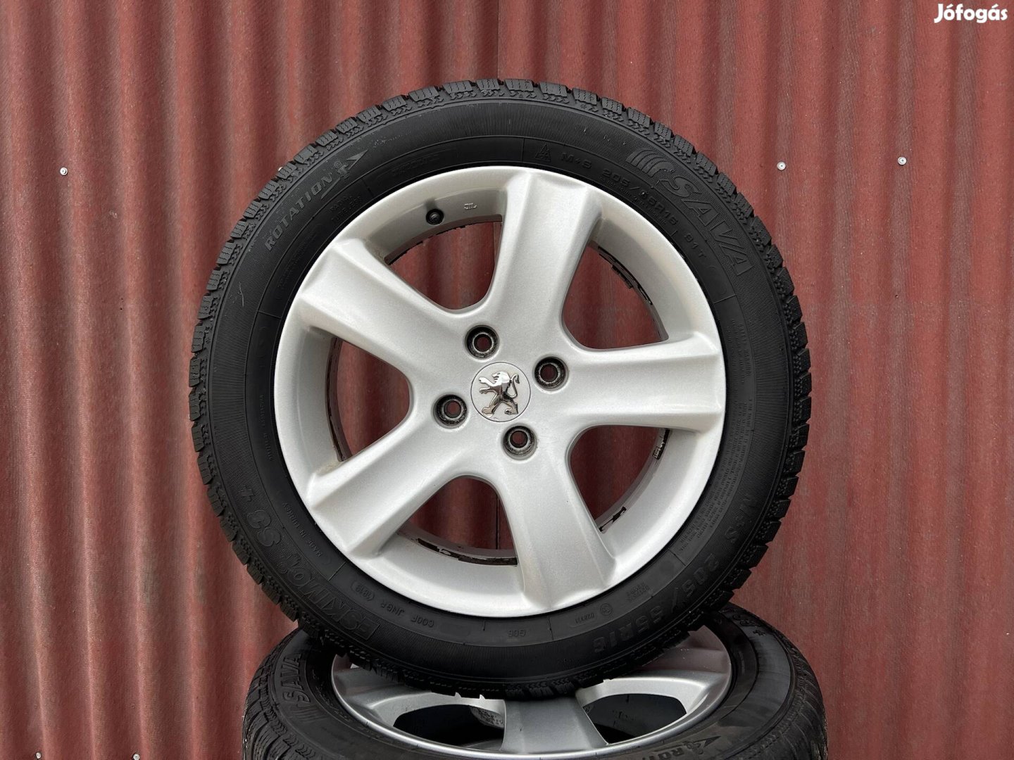 16" 4x108 gyári Peugeot alufelni téligumikkal! 