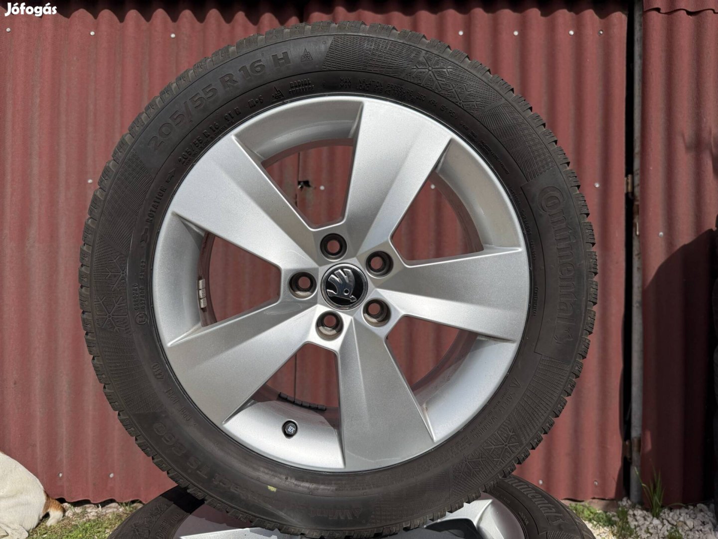 16" 5x100 Skoda gyári alufelni téli gumival