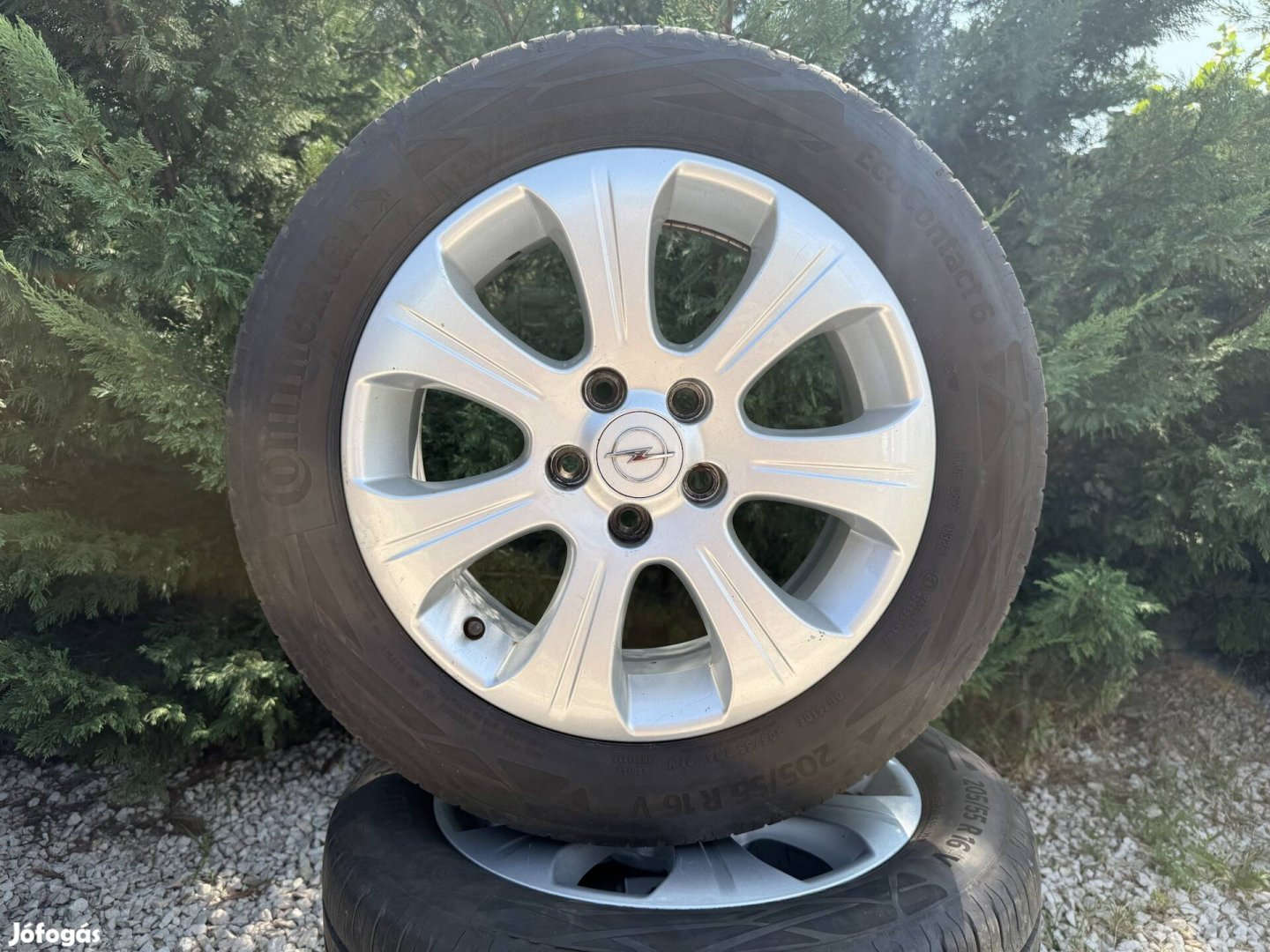 16" 5x110 Opel gyári alufelni nyári gumival