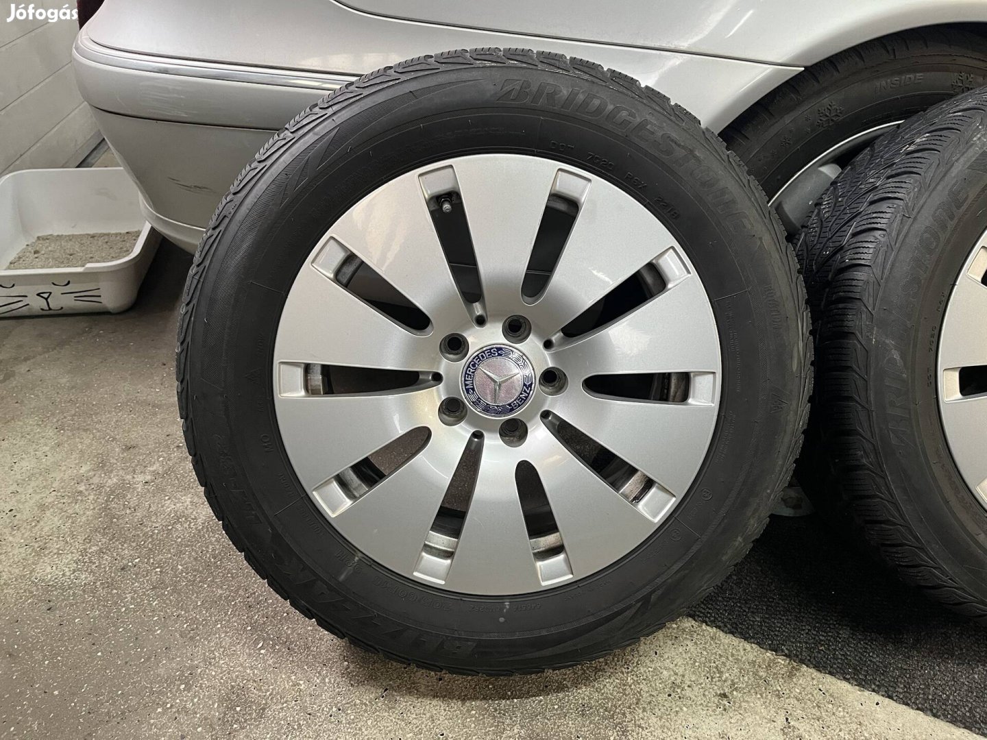 16" 5x112 Mercedes gyári alufelni szett téligumikkal! (W205)