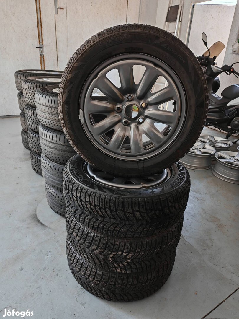 16" 5x112 VW lemezfelni szett Új Téligumikkal!