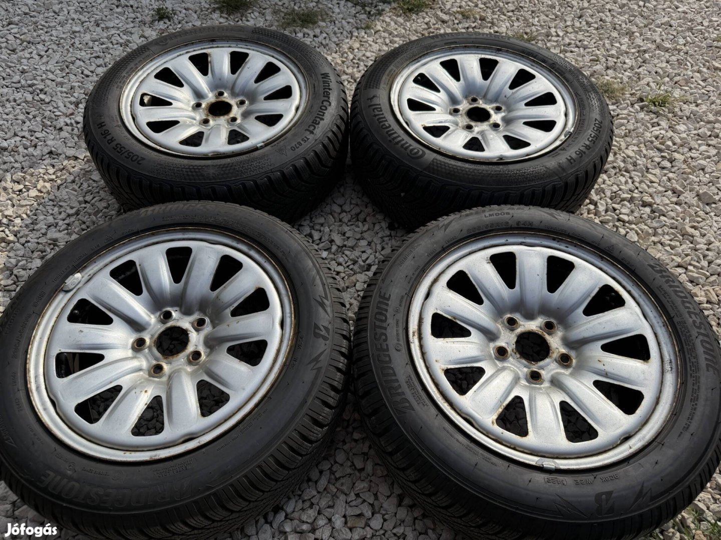 16" 5x112 lemezfelni téli gumival