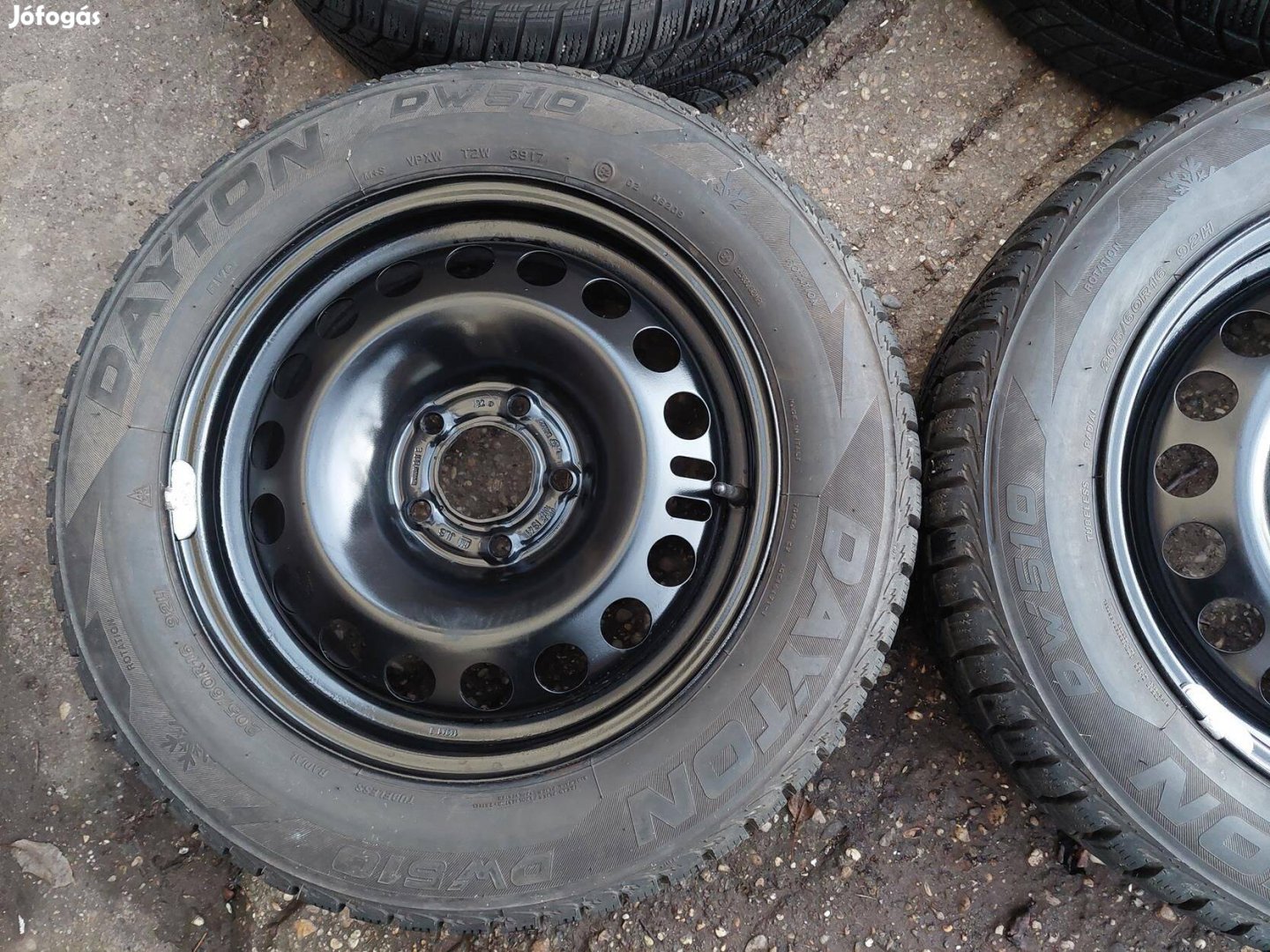 16" 5x115 gyári Opel lemezfelni garnitúra 205/60R16téli gumikkal eladó