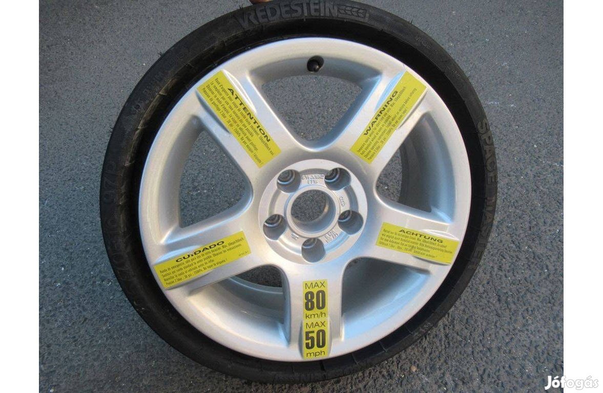 16" Audi gyári alakváltó pótkerék mankókerék pót kerék 5x112 vw skoda