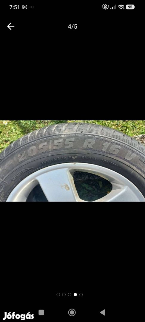 16 Enzo alufelni szett gumikkal - 5x100 VW, Skoda, Seat,