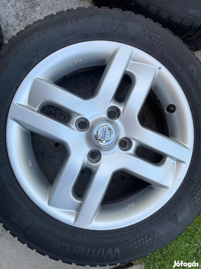 16" alufelniken lévő téli szett 4x114,3 osztókörre Nissanról