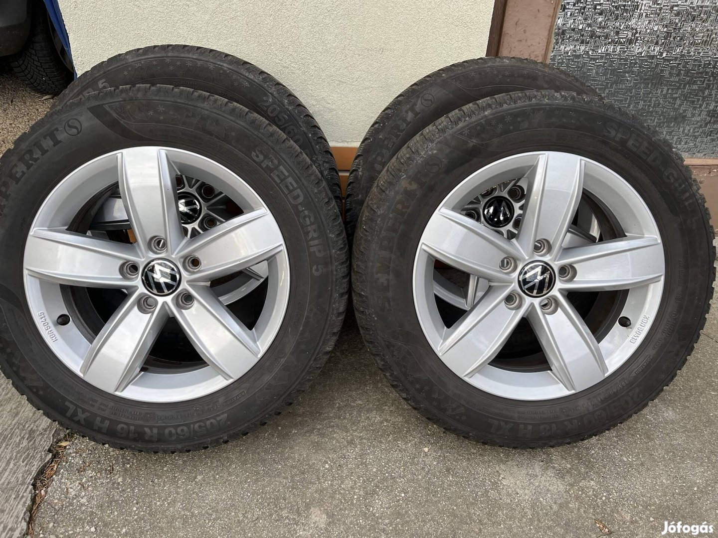 16" gyári Vw alufelni téli gumival