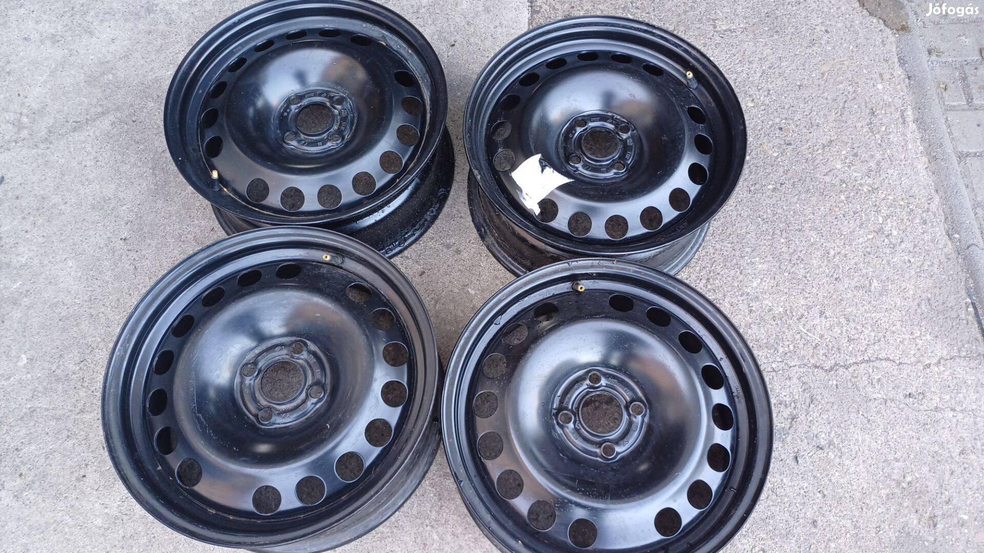 16"-os 4x100as Et37 Opel Astra acélfelni garnitúra új állapotban eladó