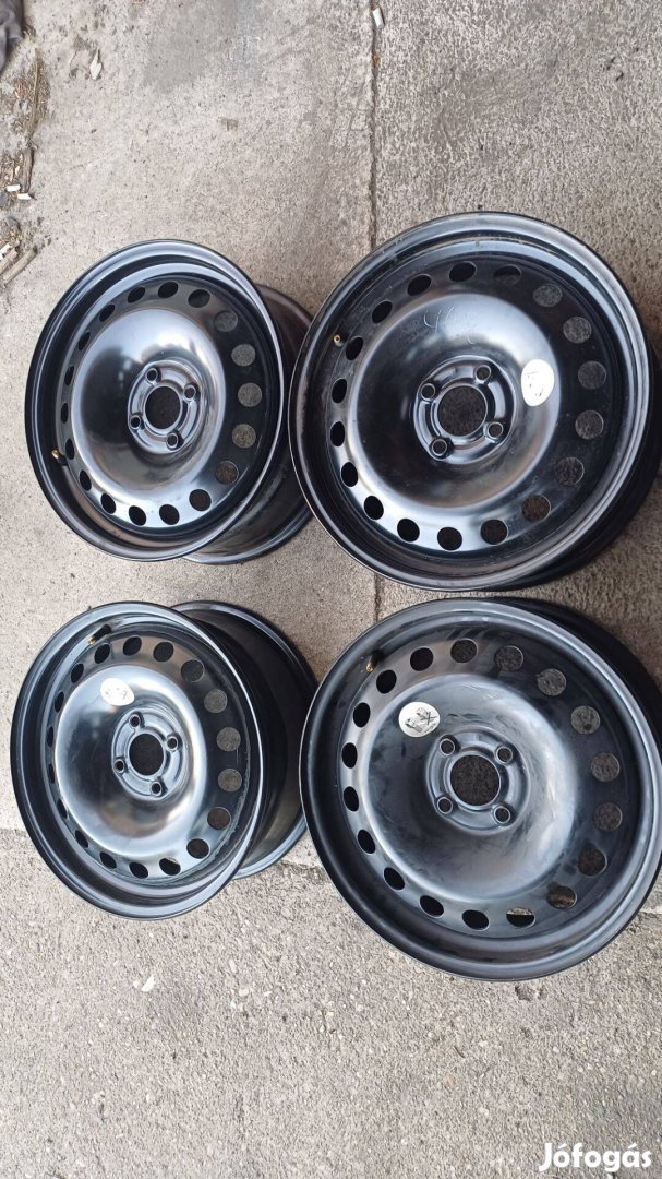 16"-os, 4x100-as gyári új Renault acélfelni garnitúra féláron eladó