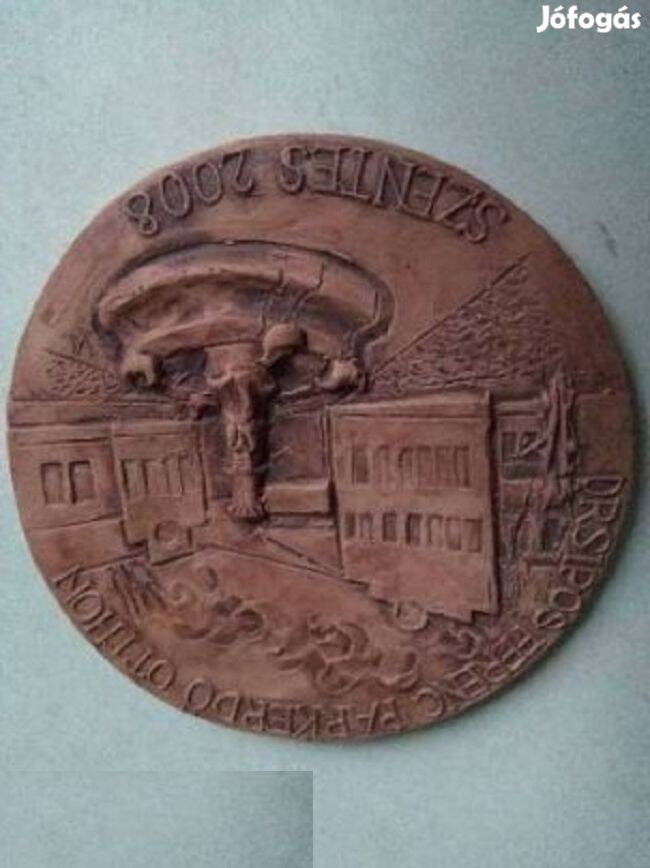 16 cm Dr Sipos Ferenc Parkerdő otthon Szentes Emlék agyagdísz