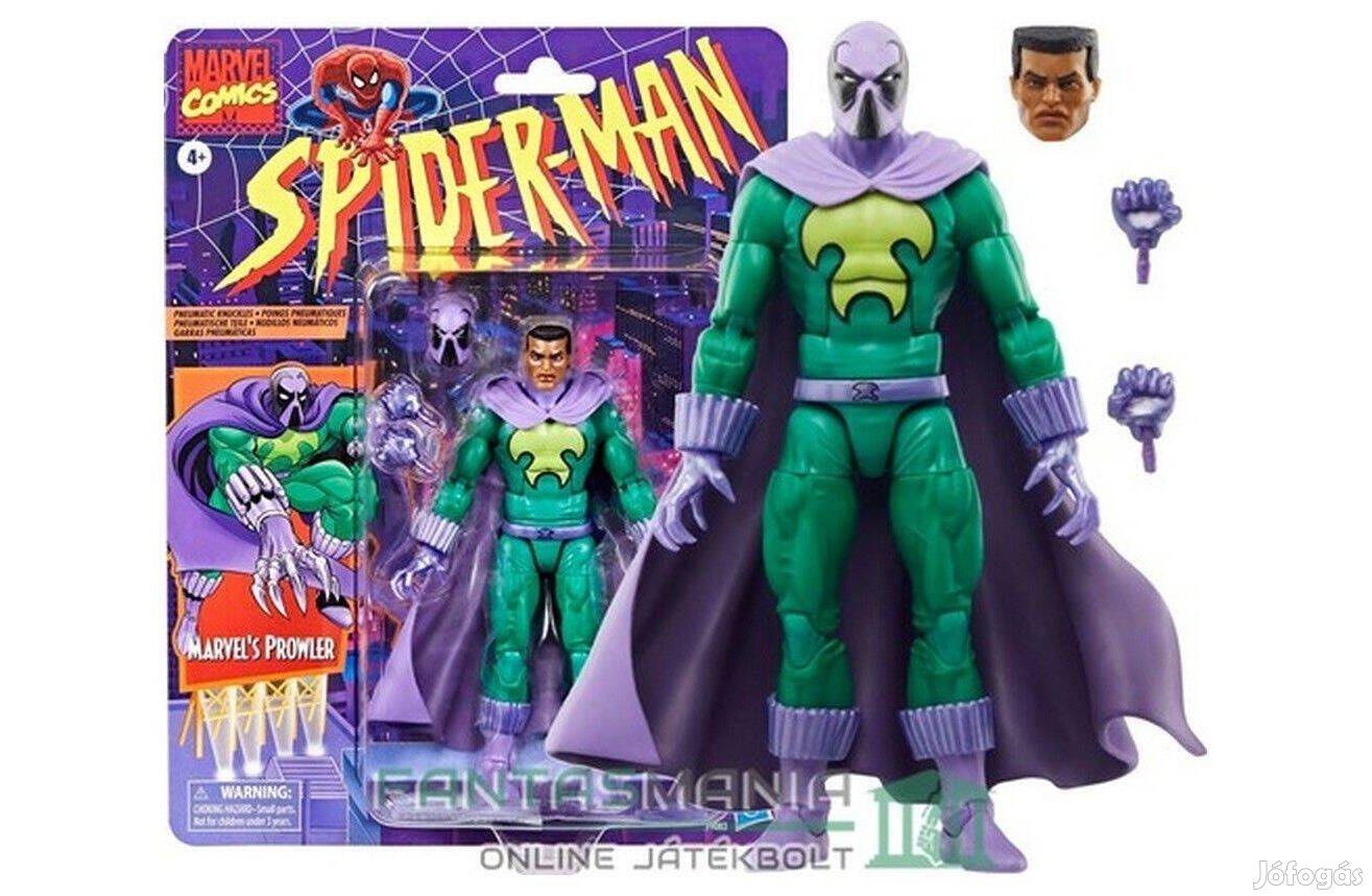 16 cm Marvel Legends figura Animated The Prowler Pókember ellenség