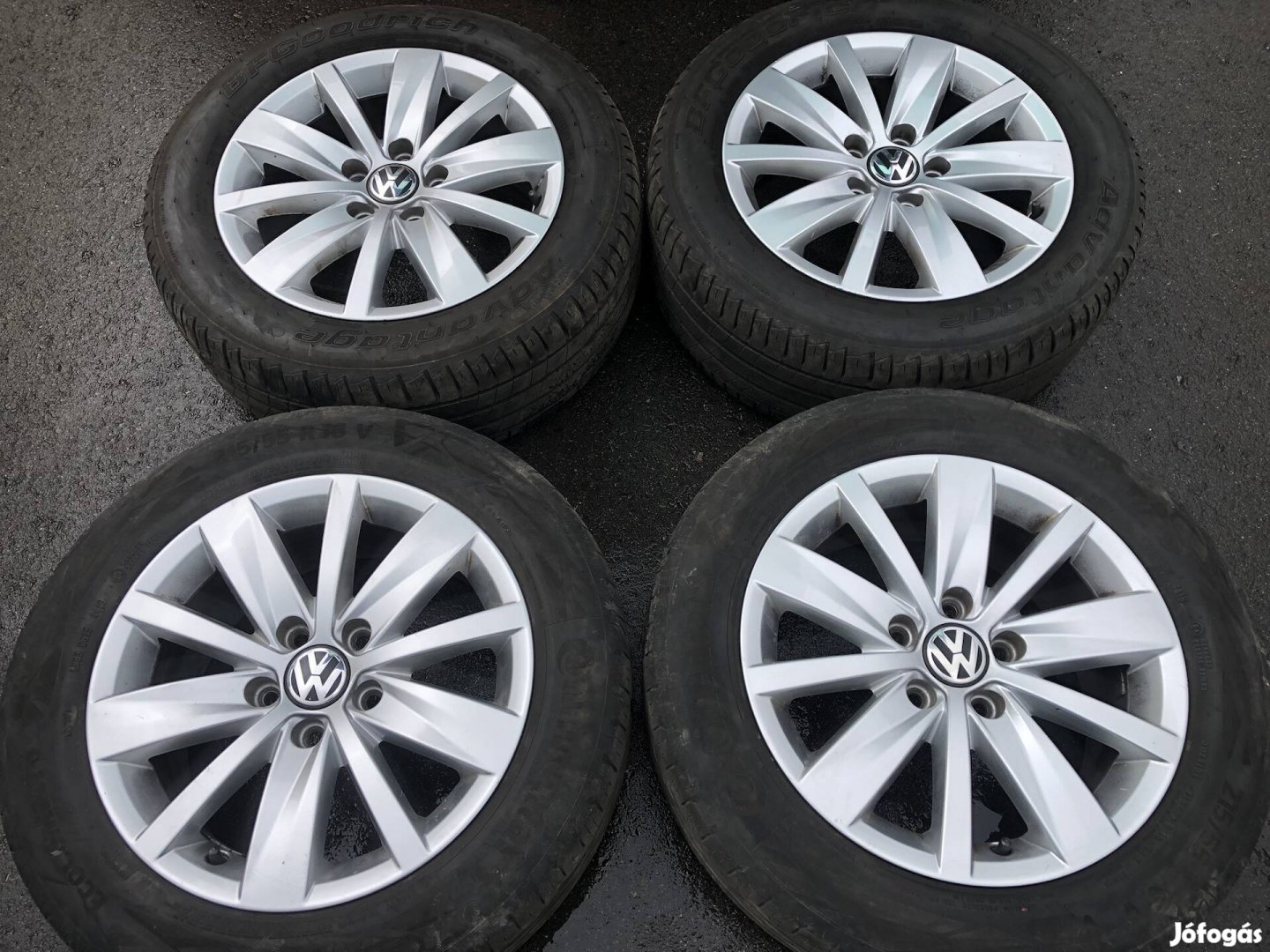 16 colos VW passat alufelni nyári gumi 215/55/16, 16 col
