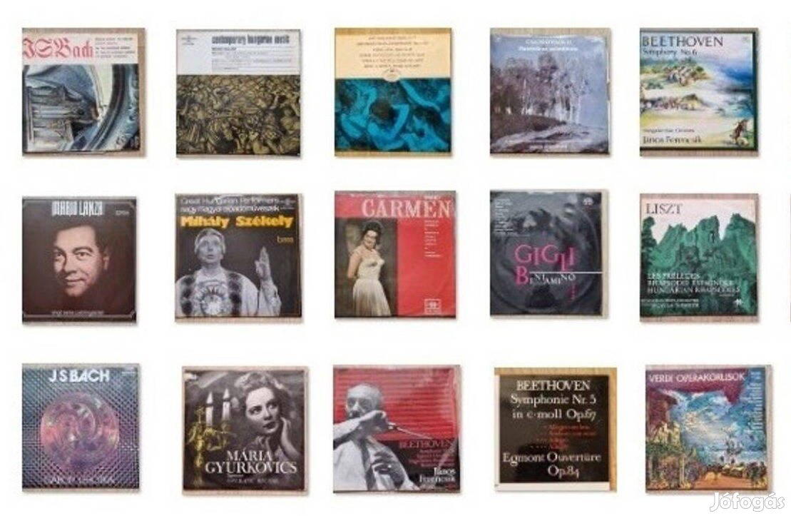 16 db klasszikus Vinyl, bakelit lemez eladó