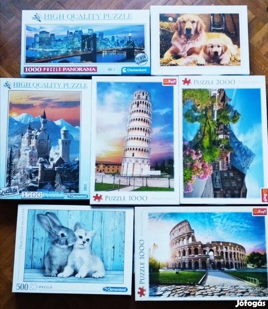 16 doboz puzzle trefl ravensburger clementoni Egyben eladó