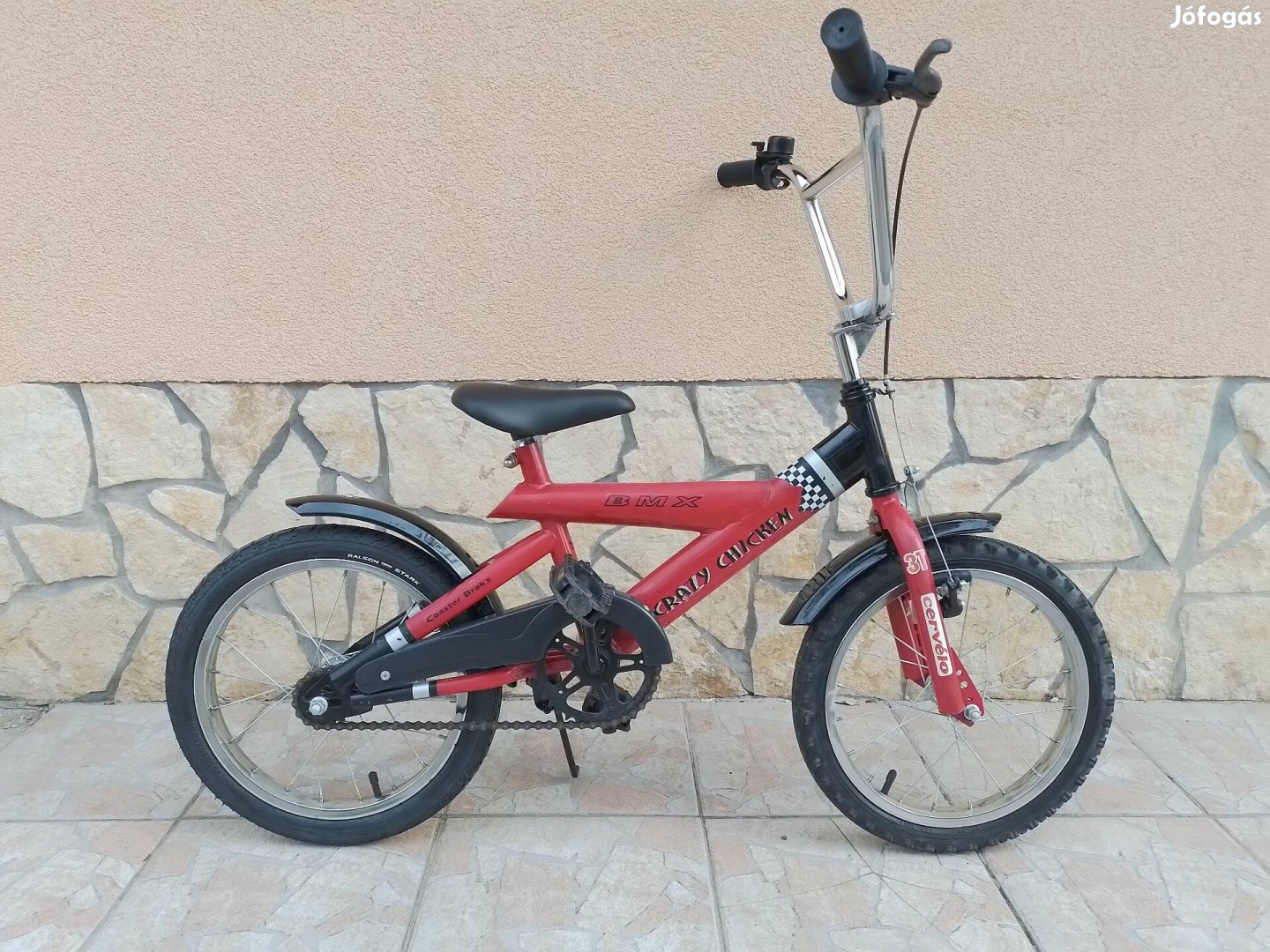 16-os Crazy Chicken kontrafékes gyerek kerékpár bicikli. 
