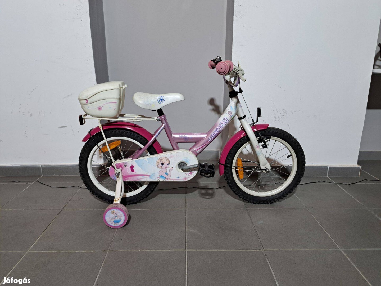 16-os Dinotti kislány gyerek kerékpár 16" gyermek bicikli