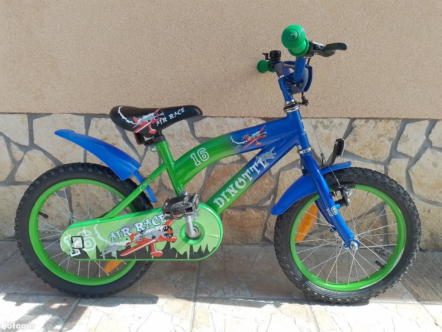 16-os Dinotti kontrafékes gyerek kerékpár bicikli. 