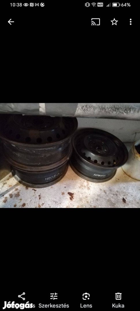 16 os acél felni 5x114,3 osztas