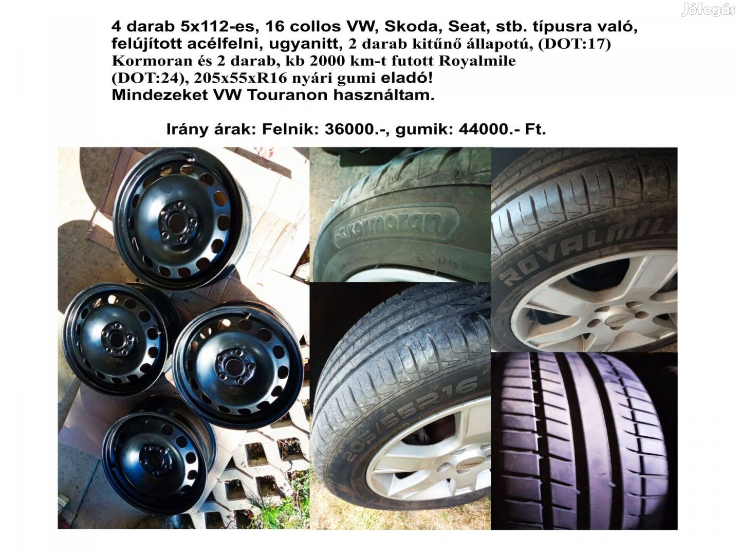 16-os felni és nyári gumik eladók