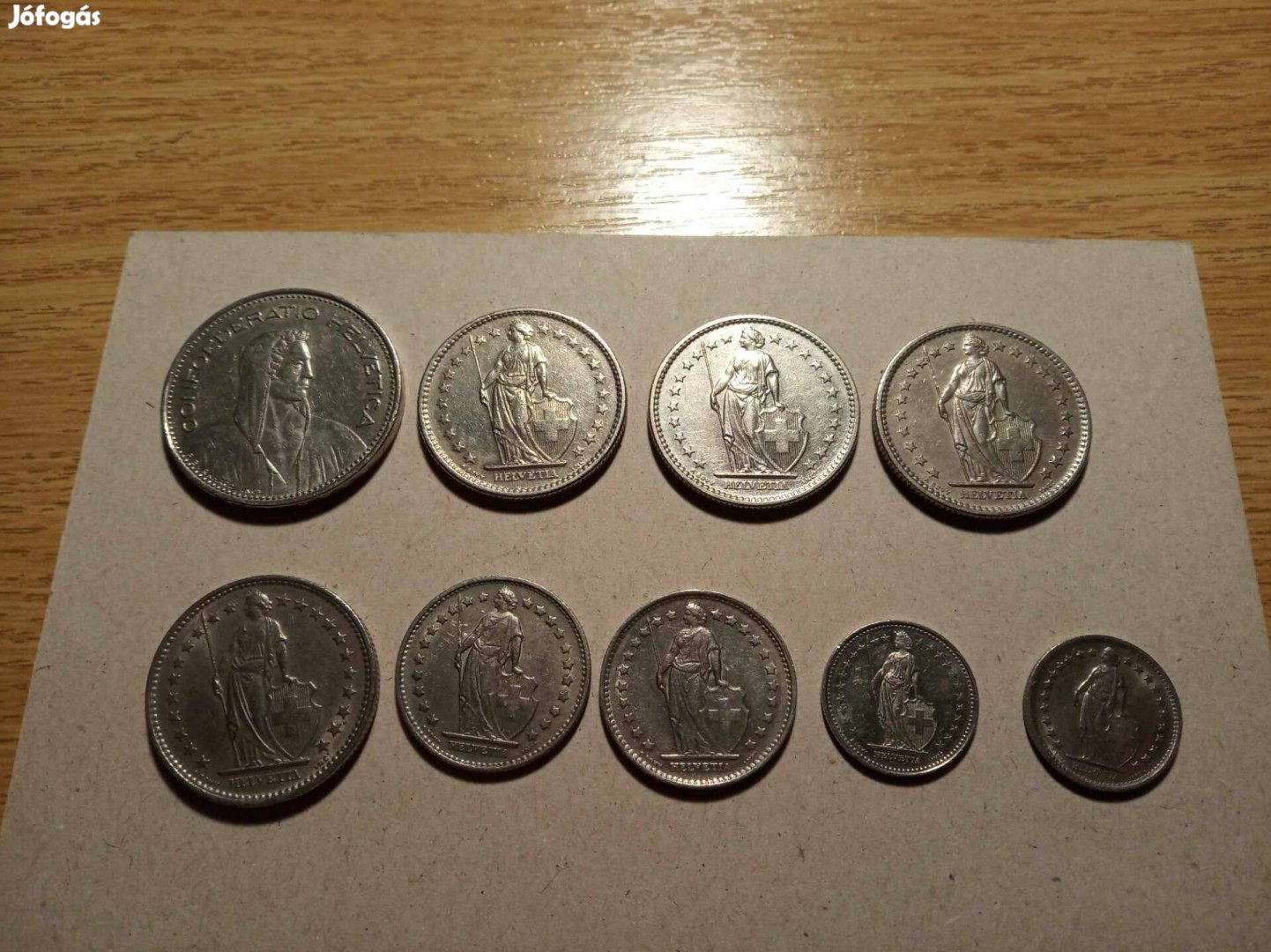 16 svájci frank forgalmi (nem ezüst) pénzérme
