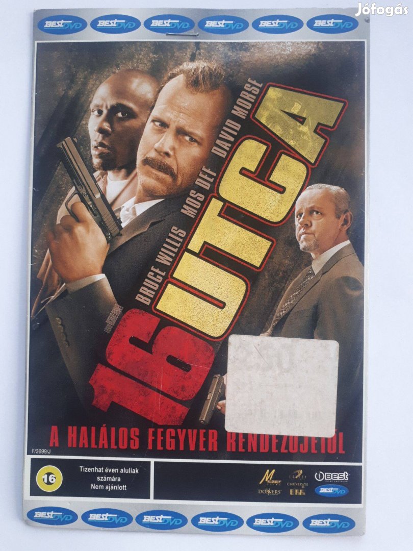 16 utca (Bruce Willis) - papírtokos DVD (posta 255 Ft)