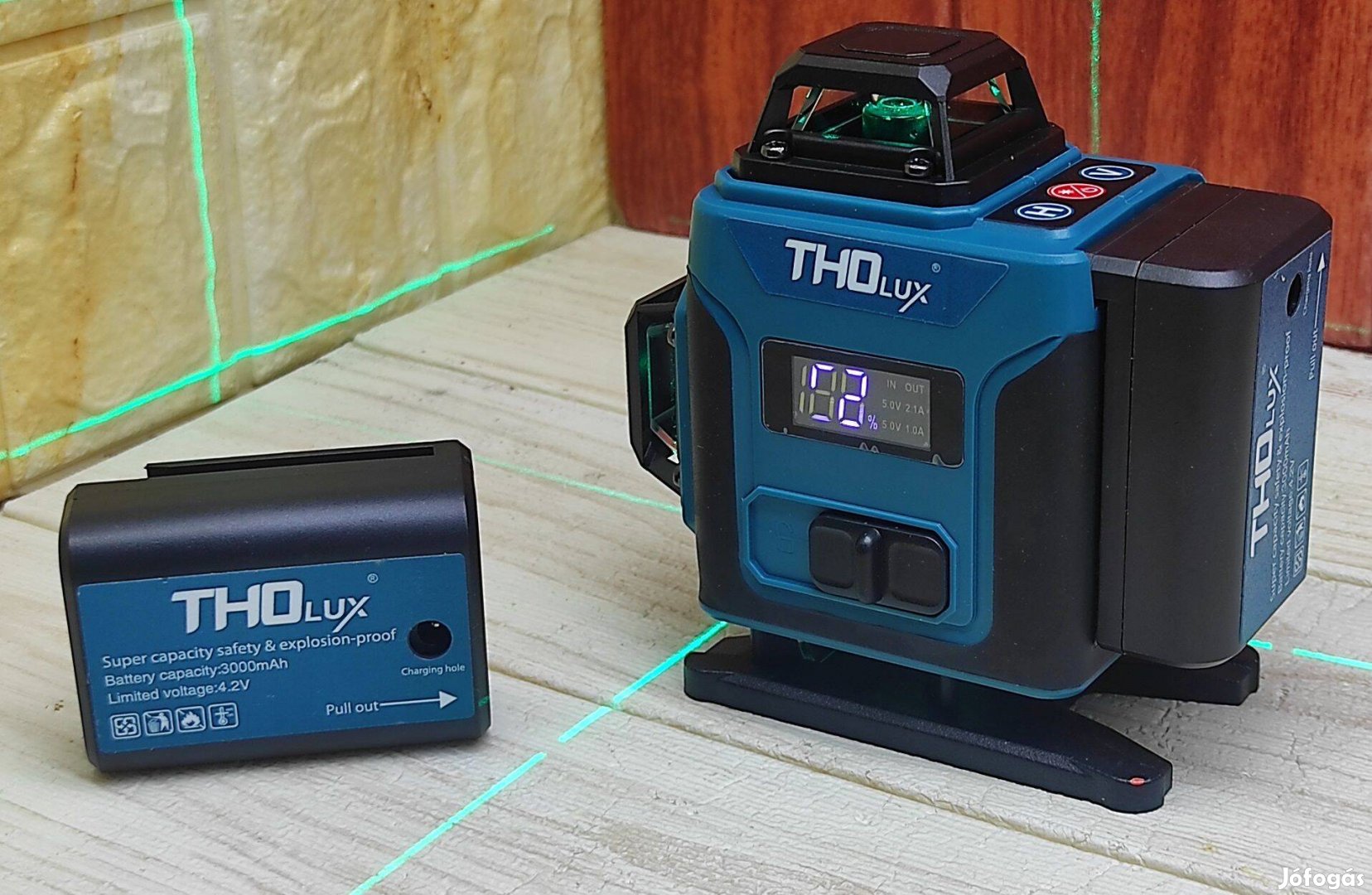 16 vonalas 360 fokos önszintező, 4D Zöld lézeres szintező,