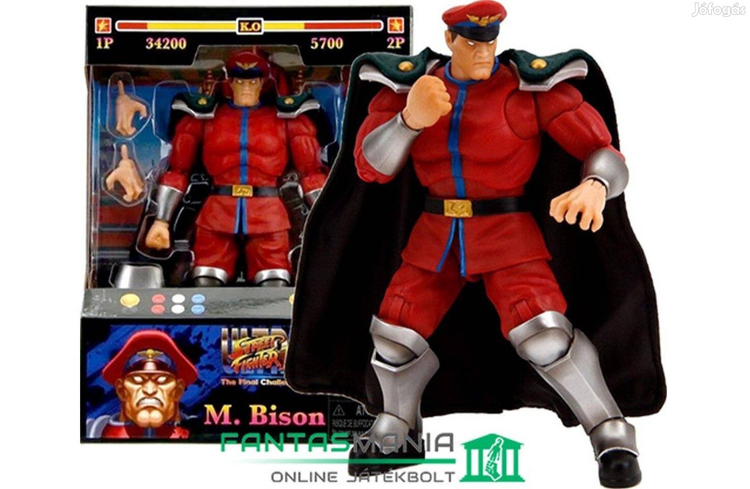 16cm Street Fighter 2 The Last Challengers videojáték M Bison figura