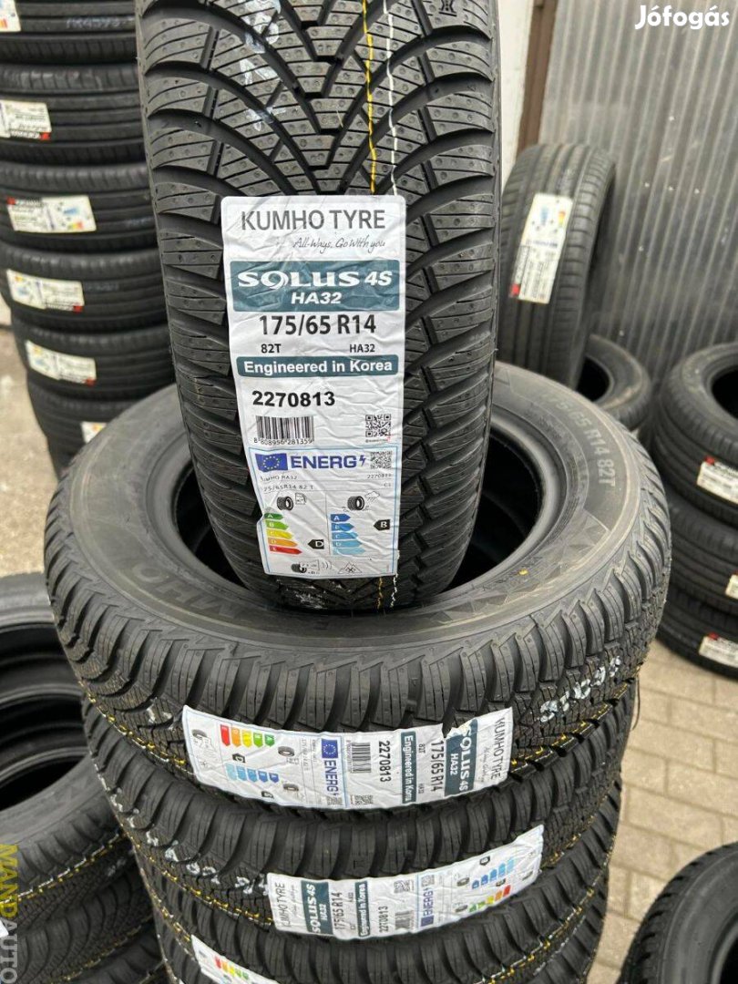 175/65R14 Kumho Solus 4S HA32,Új négy évszakos gumi