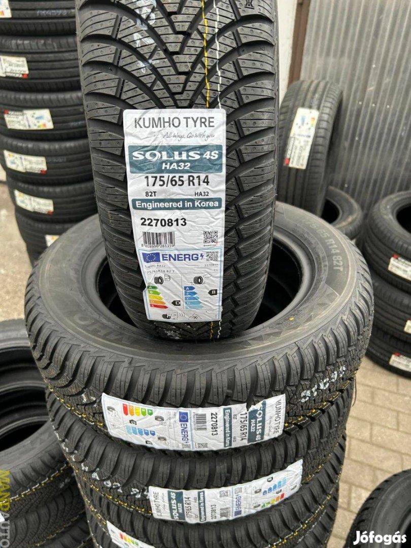 175/65R14 Kumho Solus HA32 4Season(dot:2024!!),Új négy évszakos gumi