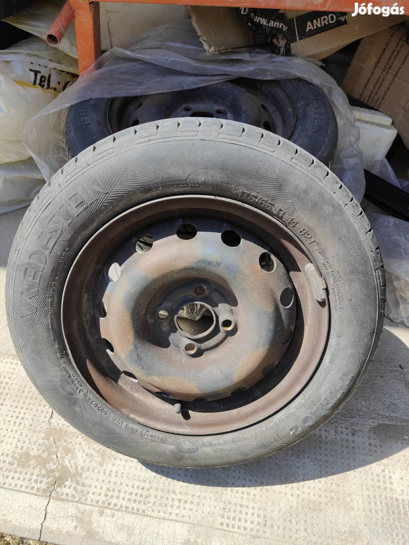 175/65R14 nyárigumi garnitúra 4x100-as Opel lemezfelnin