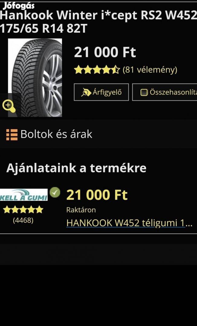 175/65 R14 Hankook Winter téli gumik felnivel és dísztárcsával!