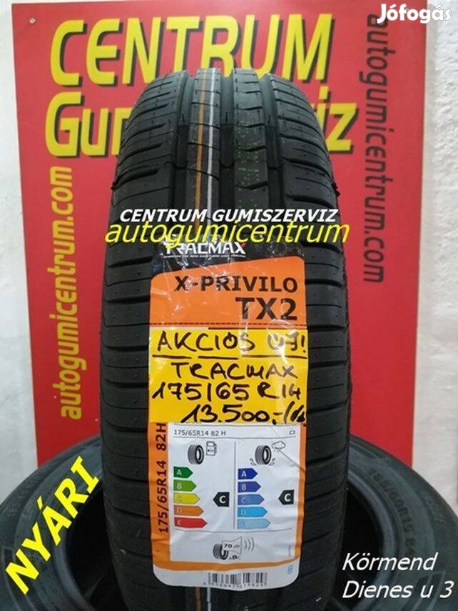 175/65r14 nyári gumi újak -Tracmax. 13.500 Ft