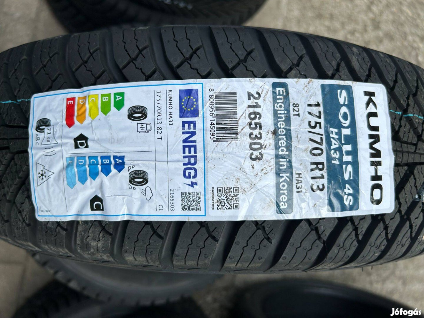 175/70R13 Kumho Solus HA31,Új négy évszakos gumi