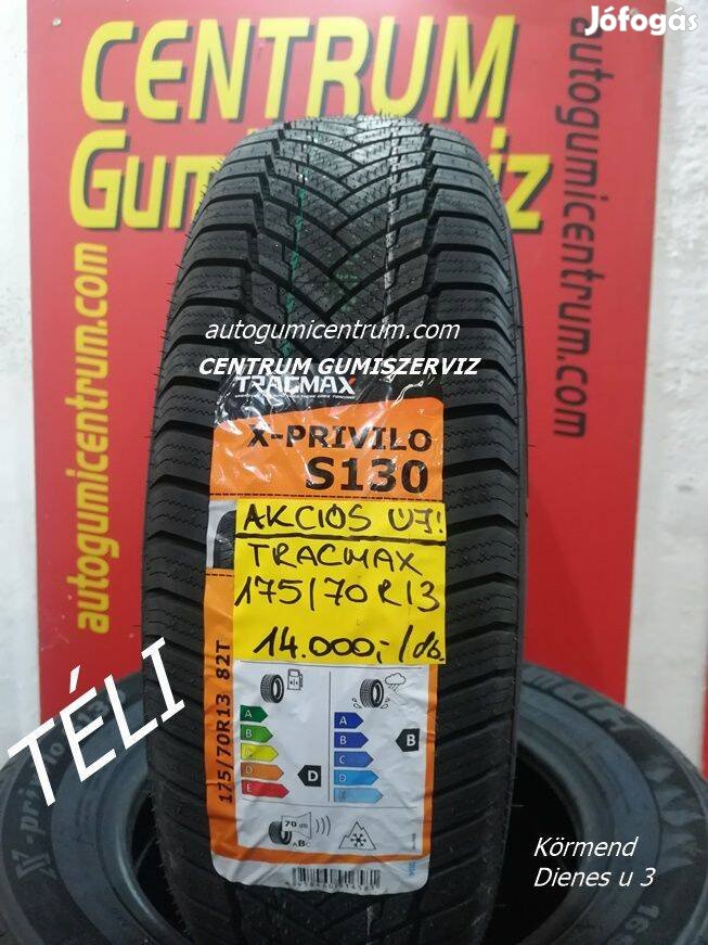 175/70r13 téli gumi újak -Tracmax. 13.500 Ft