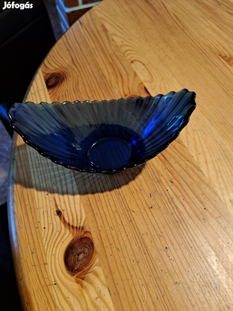 17*10 cm kék üveg kínáló talka