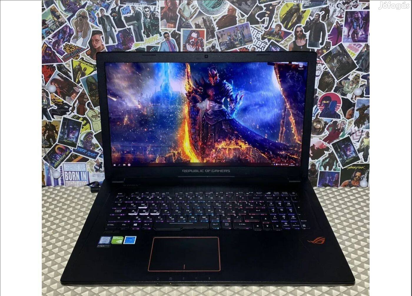 17,3 Colos Full HD 120Hz IPS Asus rog gamer laptop eladó