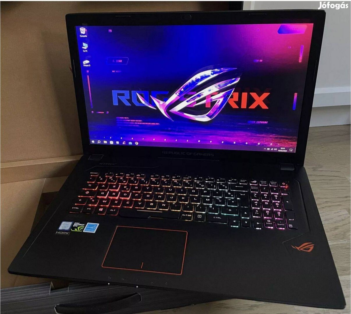 17,3" Asus rog laptop eladó igazi ritkaság 8gb-os vga