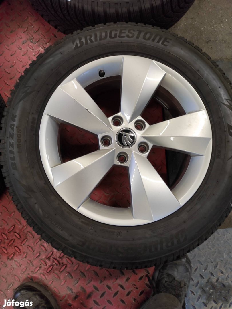 17" 17 5x112 Skoda kodiaq téli szett 215/65r17 210eft/4db