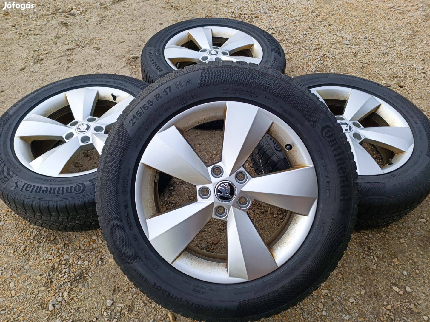 17" 17 gyári Skoda alufelni Continental gumikkal felni 5x112 Kodiaq