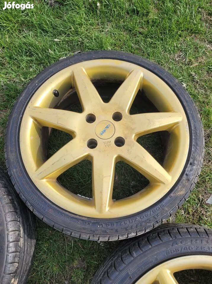 17" 4x100 et 35 alufelni garnitúra 205/40 nyárigumival eladó