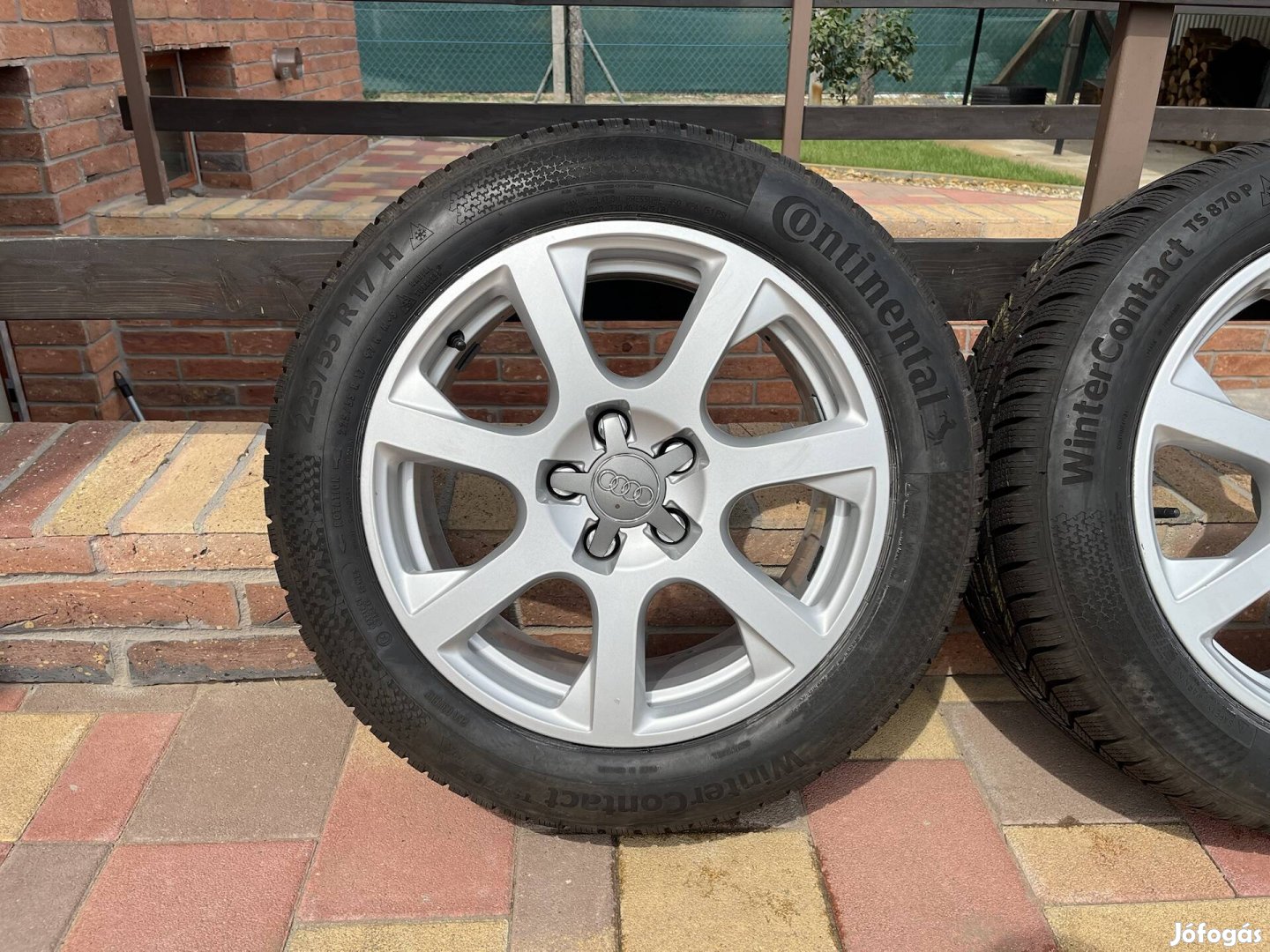 17" 5x112 Audi gyári alufelni szett Új Téligumikkal 225/55 r17