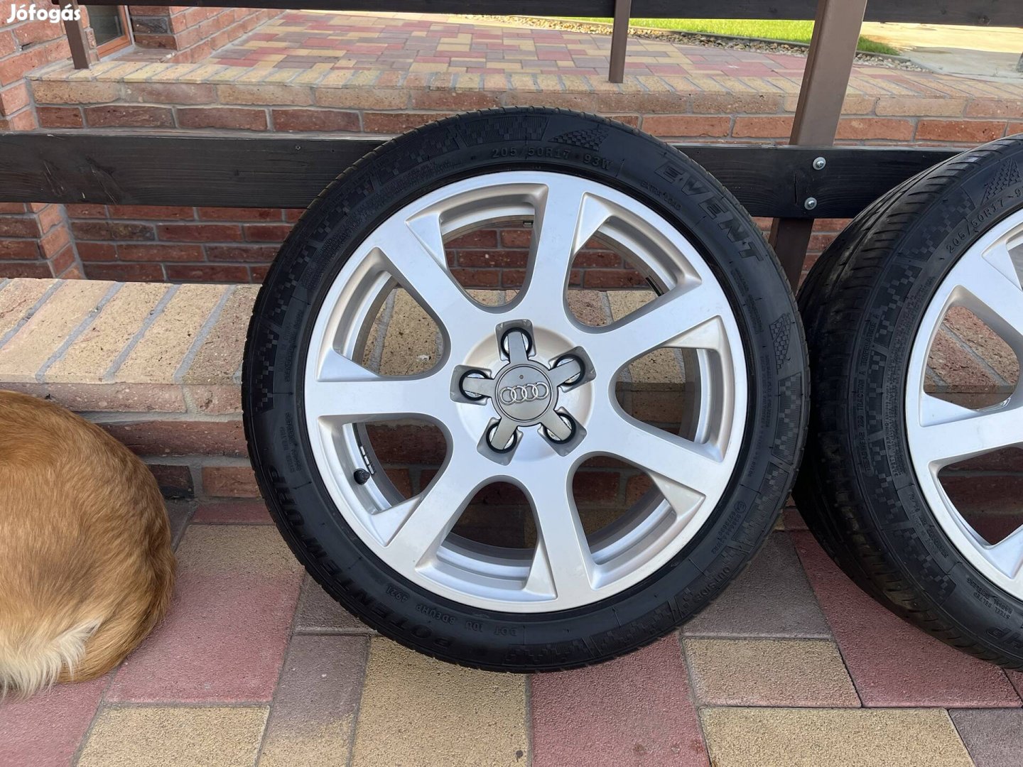 17" 5x112 Audi gyári alufelni szett nyárigumikkal!