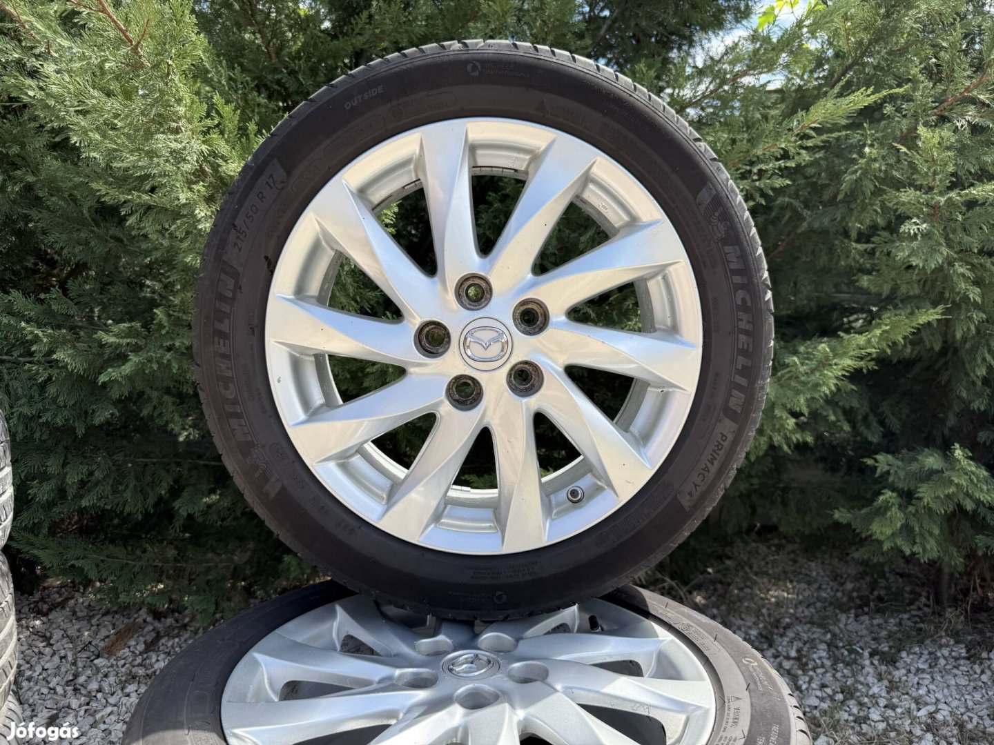 17" 5x114,3 Mazda gyári alufelni nyári gumival