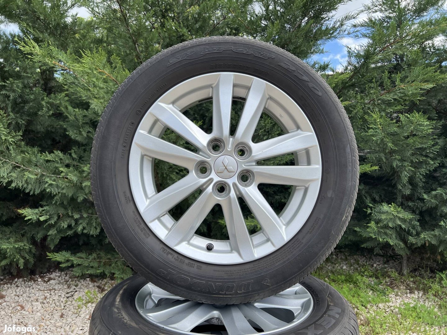 17" 5x114.3 gyári Mitsubishi alufelni nyárigumikkal!