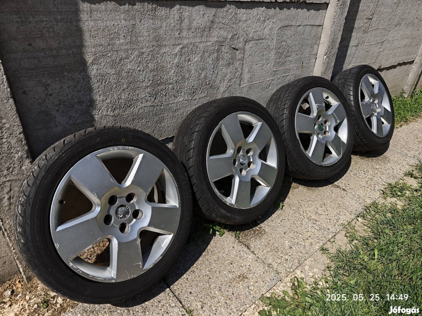 17" Alufelni + gumi Skoda VW 5x112 7Jx17 3U0601025E 225/45R17