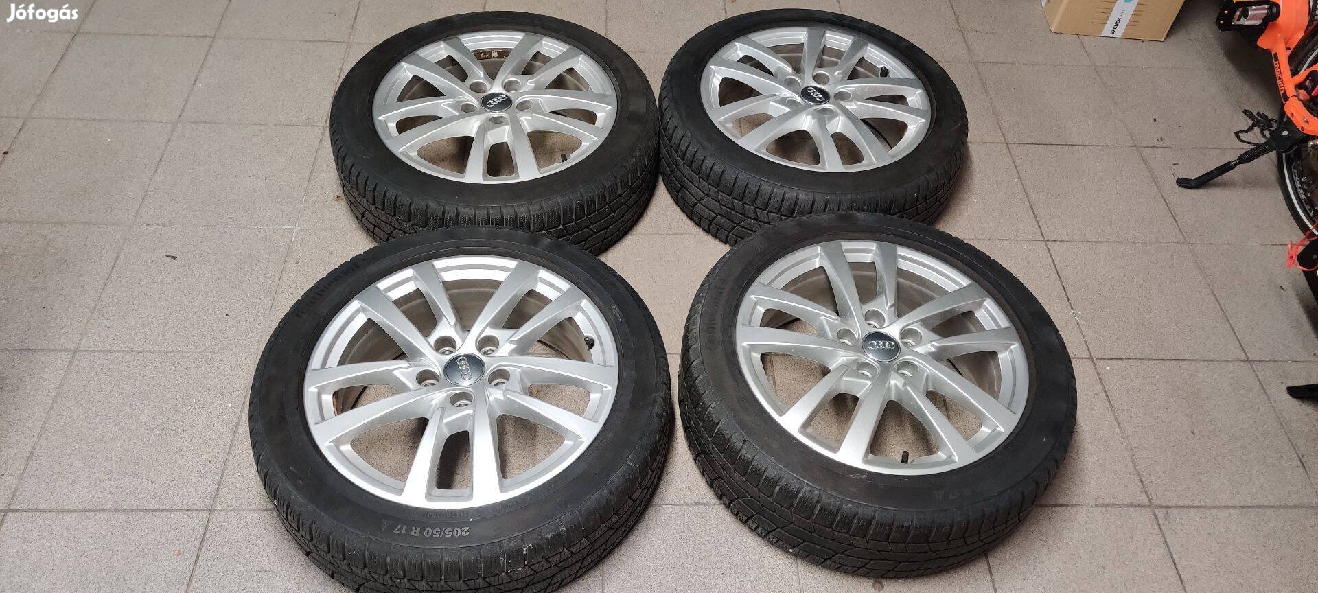 17" Gyári Audi alufelni garnitúra Continental Wintercontact gumival