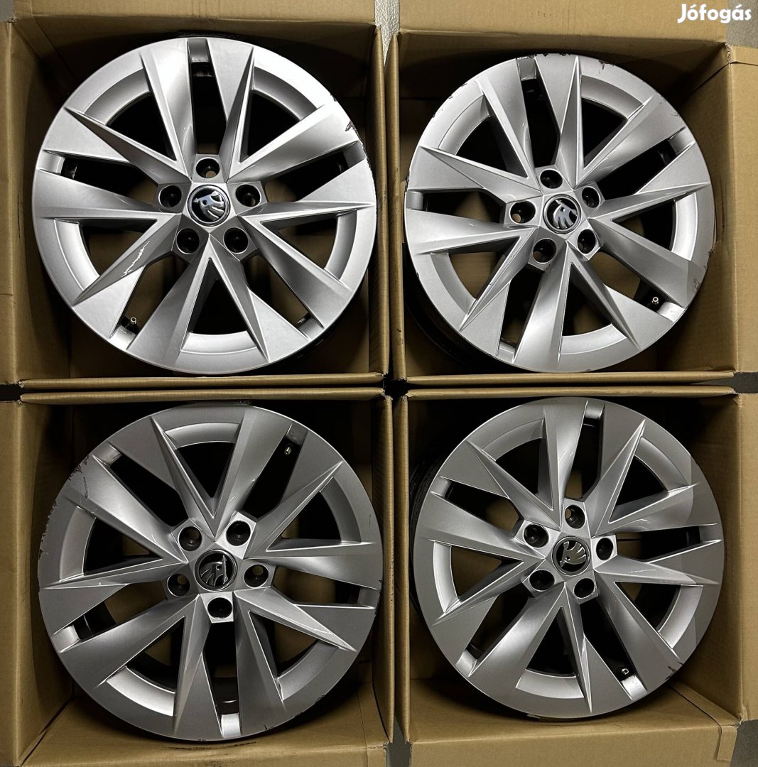 17" Skoda Rotare gyári alufelni garnitúra 5x112