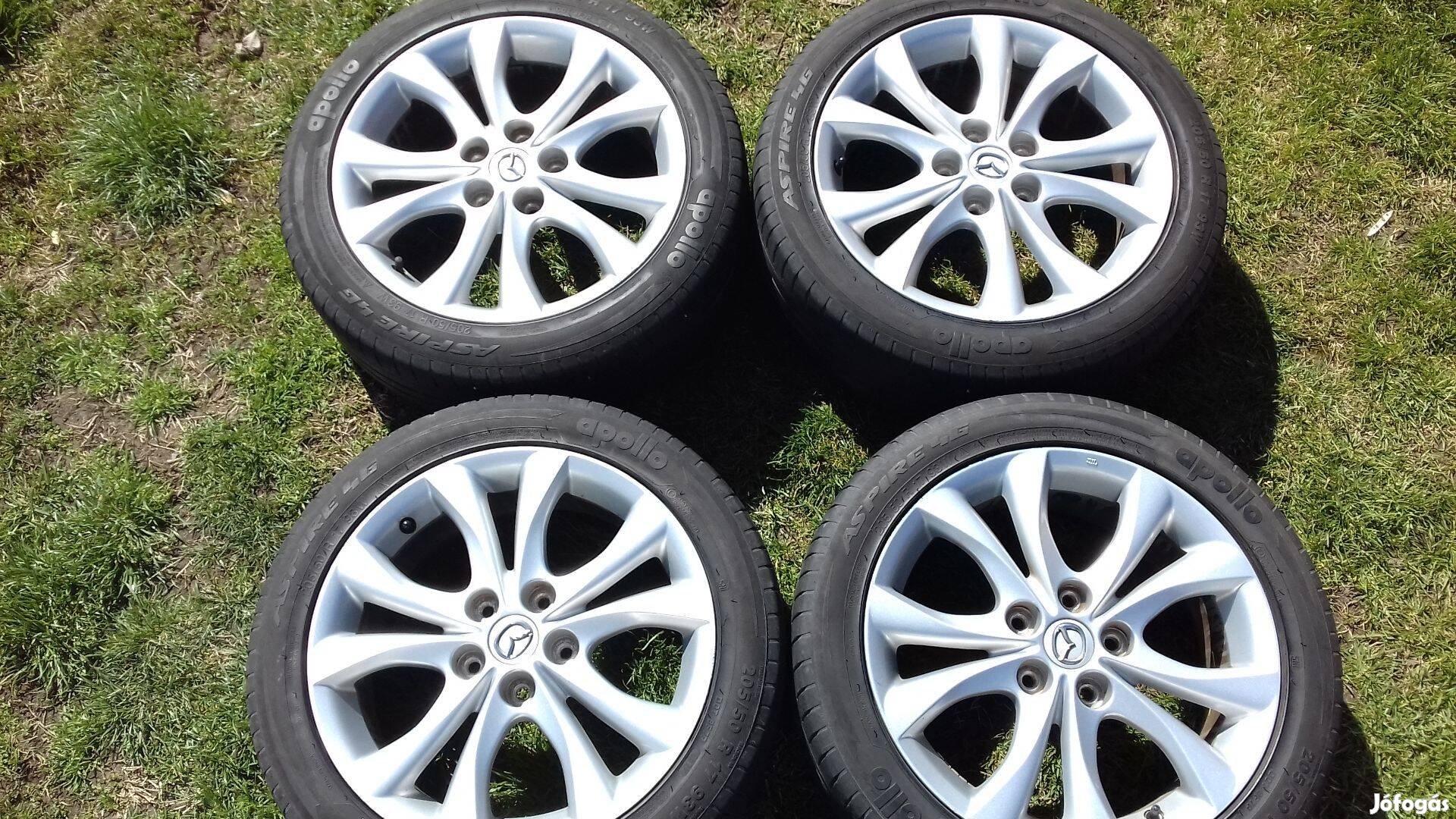 17 col 5x114,3 gyári Mazda alufelni nyári gumival / Kia Hyundai stb