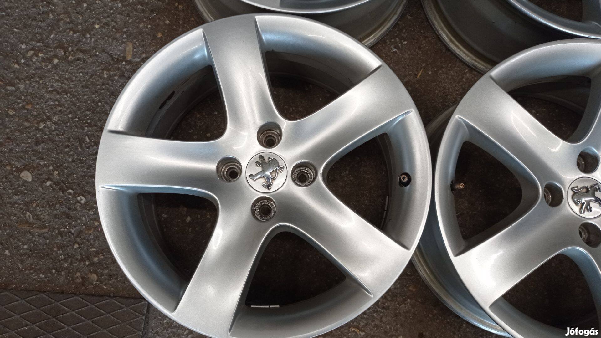 17 colos 4x108 lyukosztású Gyári Peugeot használt alu felni garnitúra